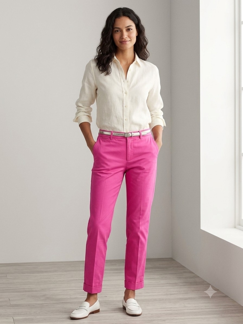 Ralph Lauren Hot Pink Cropped Chino Pants